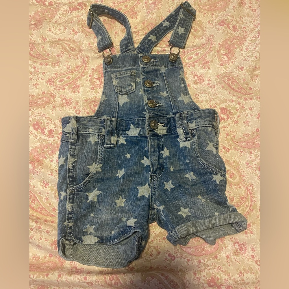 &Denim by H&M Toddler Denim Shortalls w/stars 3-4Y
